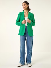 Roman Green Textured Pocket Stretch Jacket - Image 4 of 5