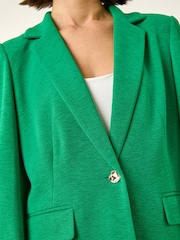 Roman Green Textured Pocket Stretch Jacket - Image 5 of 5