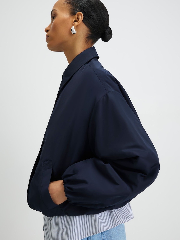 River Island Blue Technical Bubble Hem Jacket - Image 4 of 4