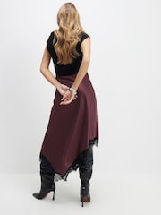 River Island Purple Lace Hybrid Drape Maxi Dress - Image 4 of 4