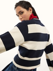 River Island Blue Long Sleeve Striped Cardigan - Image 4 of 4