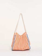 Brakeburn Pink Deck Stripe Beach Bag - Image 2 of 4