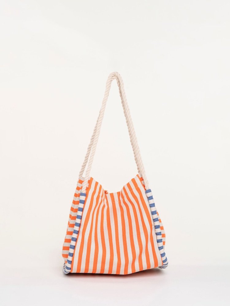 Brakeburn Pink Deck Stripe Beach Bag - Image 2 of 4
