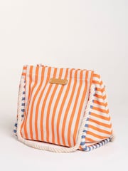 Brakeburn Pink Deck Stripe Beach Bag - Image 4 of 4