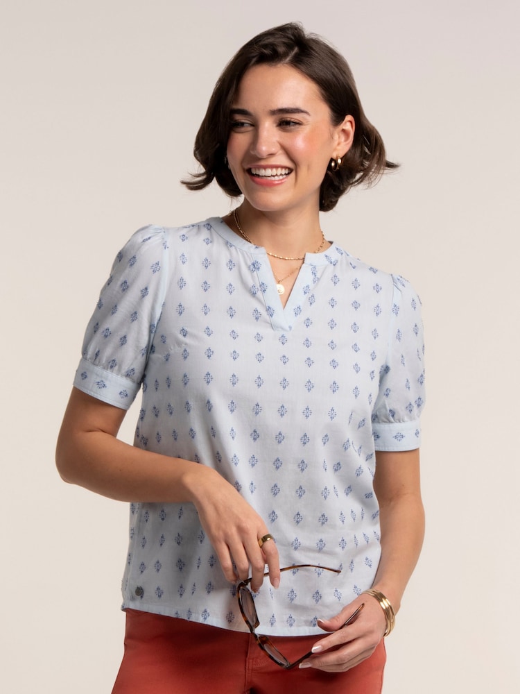 Brakeburn Blue Kim Blouse - Image 1 of 6 Brakeburn Blue Kim Blouse - Image 1 of 6