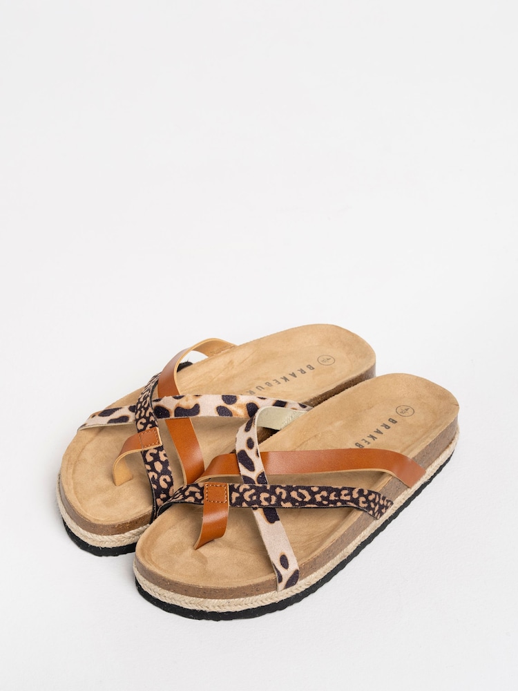 Brakeburn Animal Luscombe Sandals - Image 2 of 4 Brakeburn Animal Luscombe Sandals - Image 2 of 4