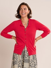Brakeburn Red Winterberry Classic Cardigan - Image 1 of 6