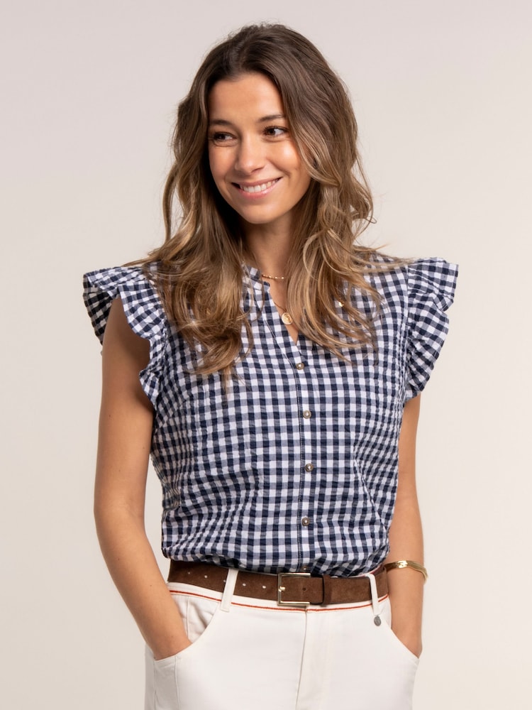 Brakeburn Blue Bia Blouse - Image 1 of 6 Brakeburn Blue Bia Blouse - Image 1 of 6