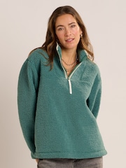 Brakeburn Blue Mangerton Quarter Zip Sweatshirt - Image 1 of 6