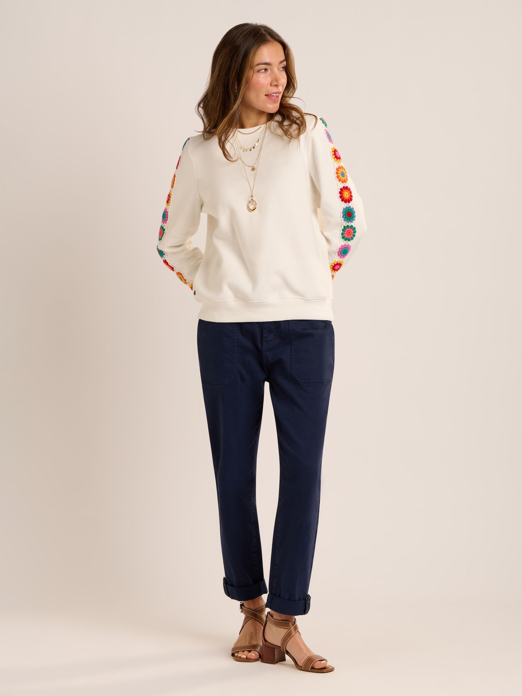 Buy Brakeburn Cream Jordan Crew Neck Sweatshirt from Next Greece