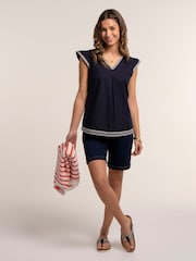 Brakeburn Blue Clement Blouse - Image 1 of 6