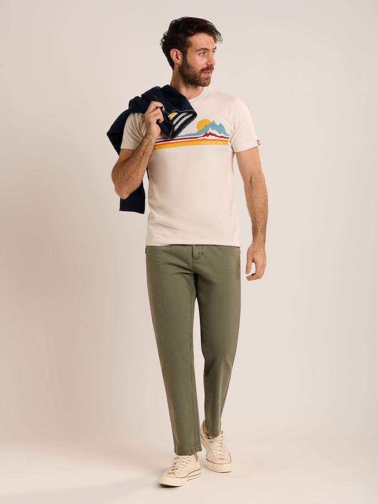 Brakeburn Cream Peterstow T-Shirt - Image 5 of 5 Brakeburn Cream Peterstow T-Shirt - Image 5 of 5