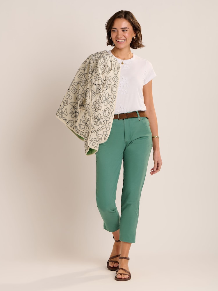 Brakeburn Green Cropped Blake Trousers - Image 1 of 6 Brakeburn Green Cropped Blake Trousers - Image 1 of 6