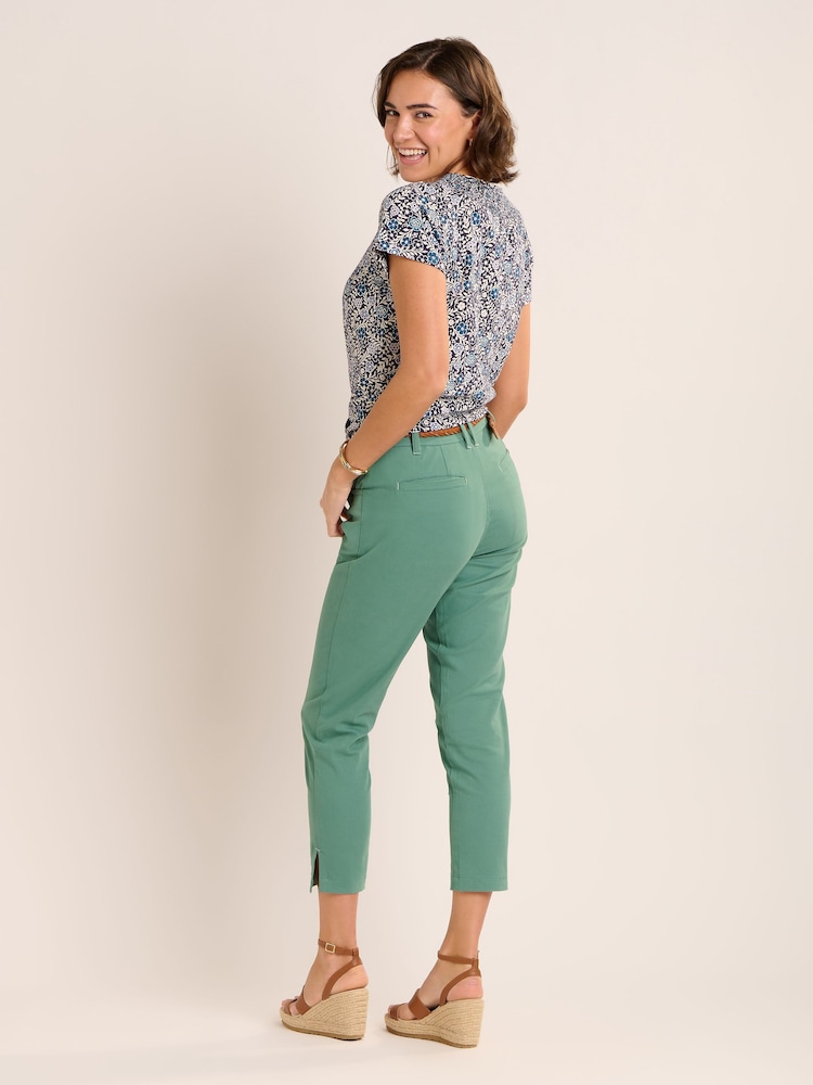 Brakeburn Green Cropped Blake Trousers - Image 2 of 6 Brakeburn Green Cropped Blake Trousers - Image 2 of 6