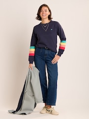 Brakeburn Blue Avon Crew Neck Sweatshirt - Image 4 of 6