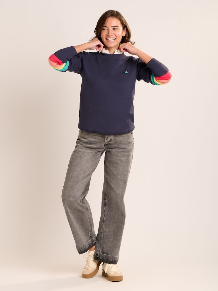 Brakeburn Blue Avon Crew Neck Sweatshirt - Image 6 of 6