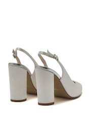 Rainbow Club White Natalia Slingback Satin Shoes - Image 3 of 4