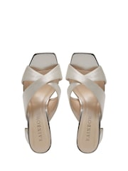 Rainbow Club Silver Lily Mules - Satin - Image 4 of 4