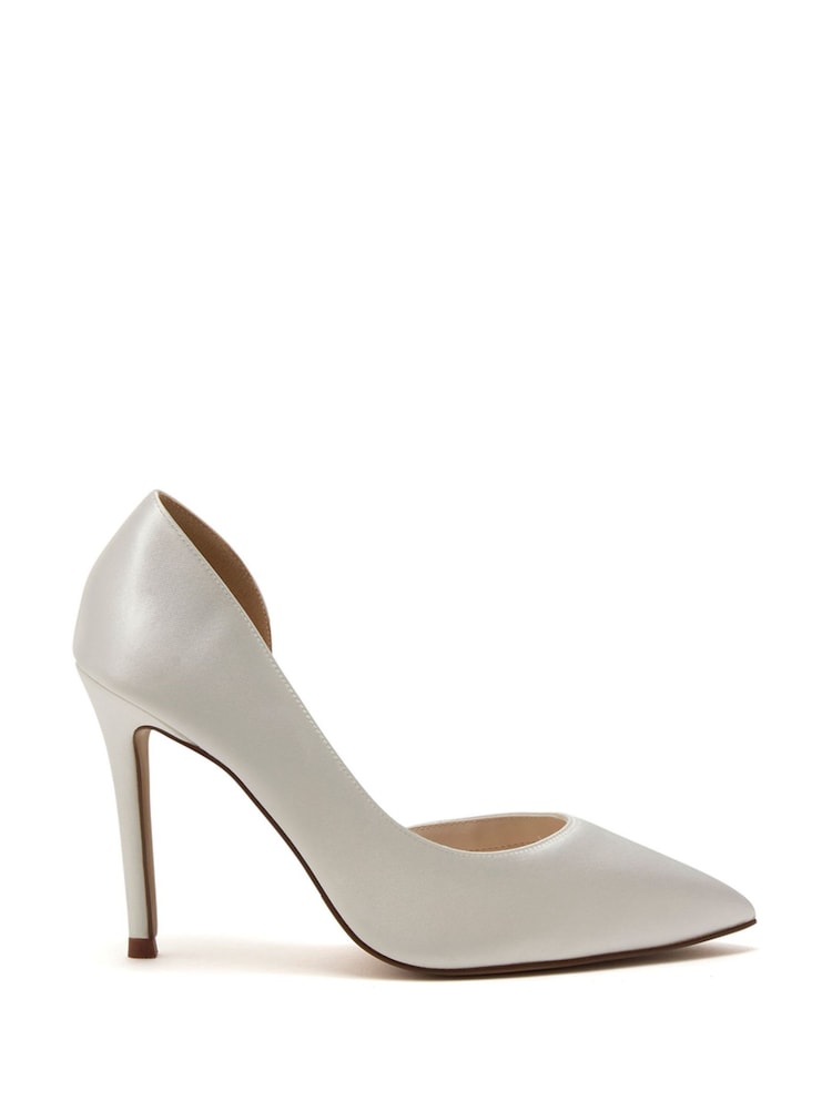Rainbow Club White Camilla Court Satin Shoes - Image 1 of 4