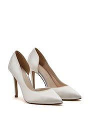 Rainbow Club White Camilla Court Satin Shoes - Image 2 of 4