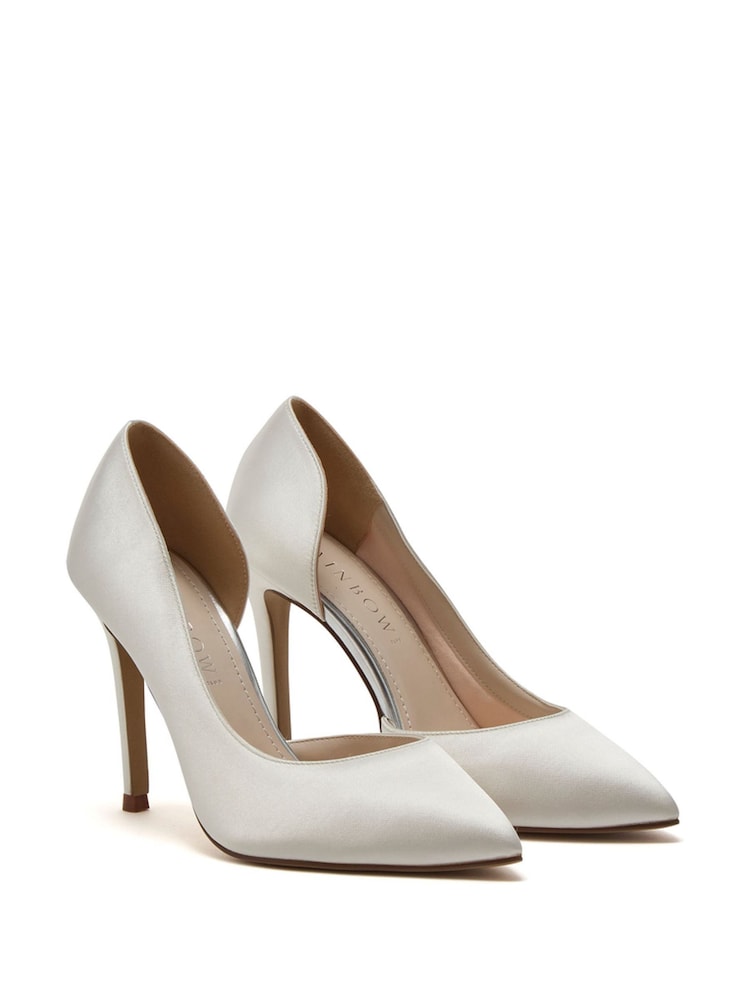 Rainbow Club White Camilla Court Satin Shoes - Image 2 of 4