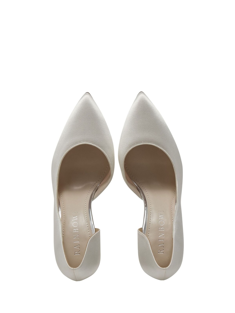Rainbow Club White Camilla Court Satin Shoes - Image 4 of 4