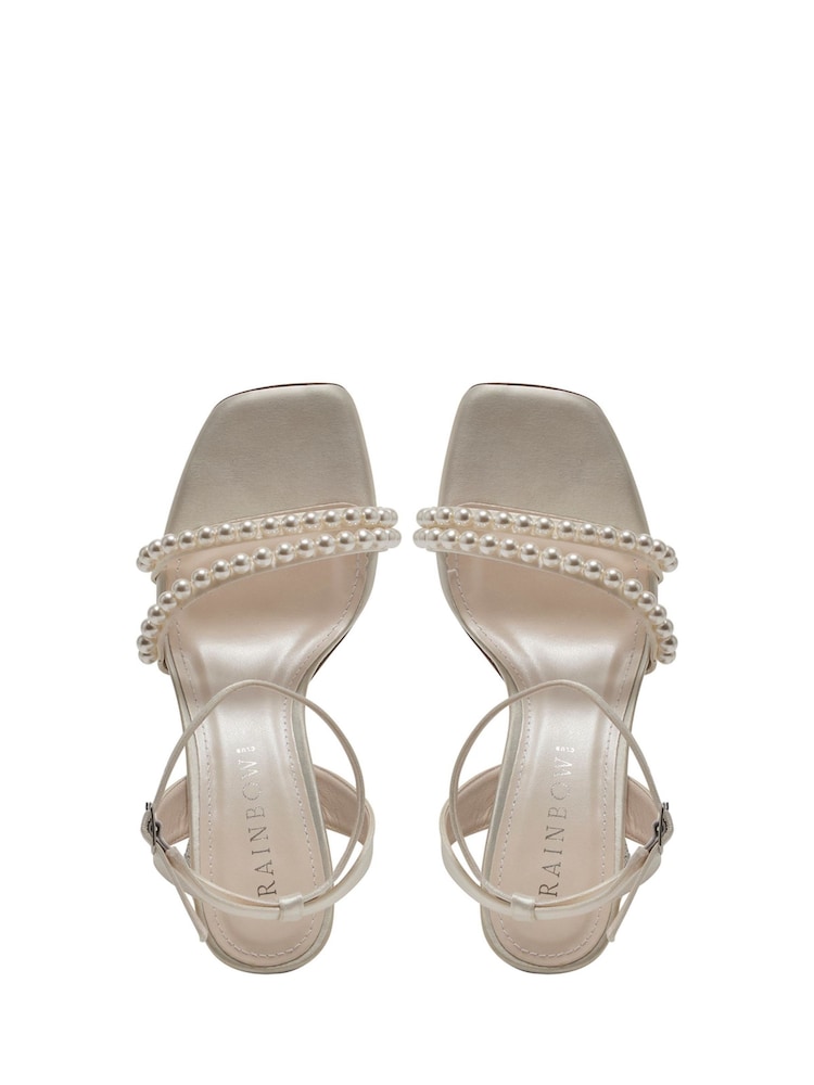 Rainbow Club Silver Lola Sandals - Satin - Image 4 of 4