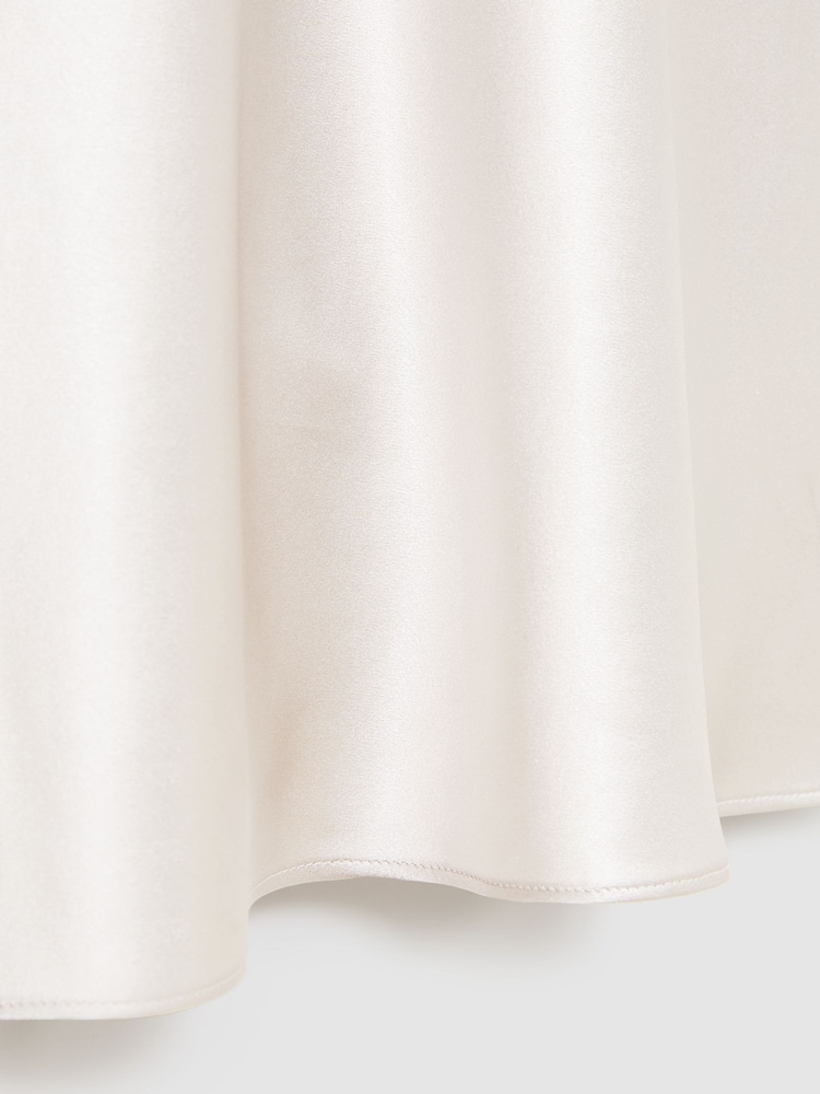 Reiss Silver Sofia Silk Slip Midi Skirt - Image 7 of 7 Reiss Silver Sofia Silk Slip Midi Skirt - Image 7 of 7