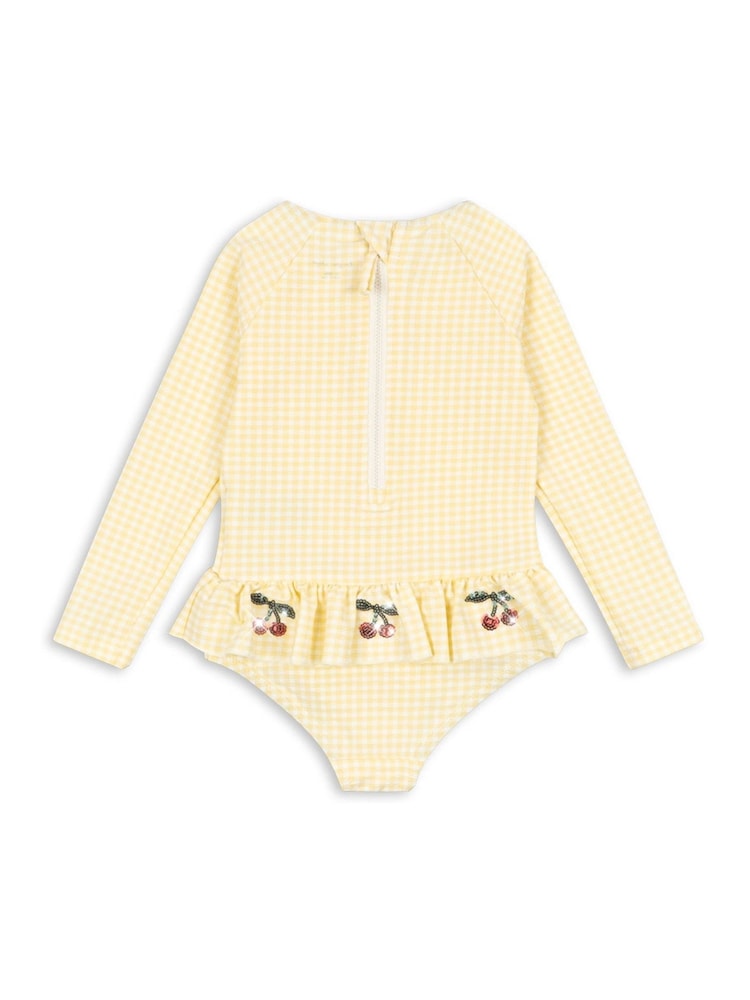 Konges Sløjd Yellow Etta Long Sleeve Swimsuit - Image 2 of 5