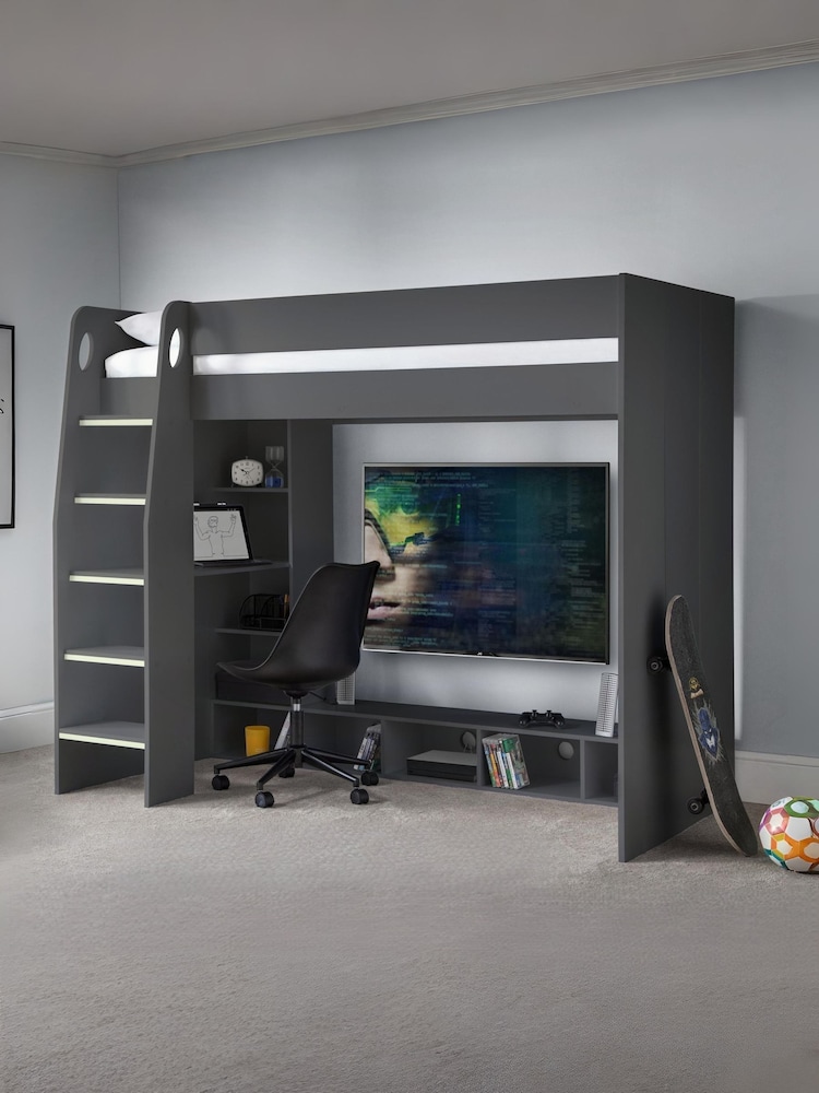 Julian Bowen Anthracite Nebula Gaming Bed With Desk - Image 1 of 7