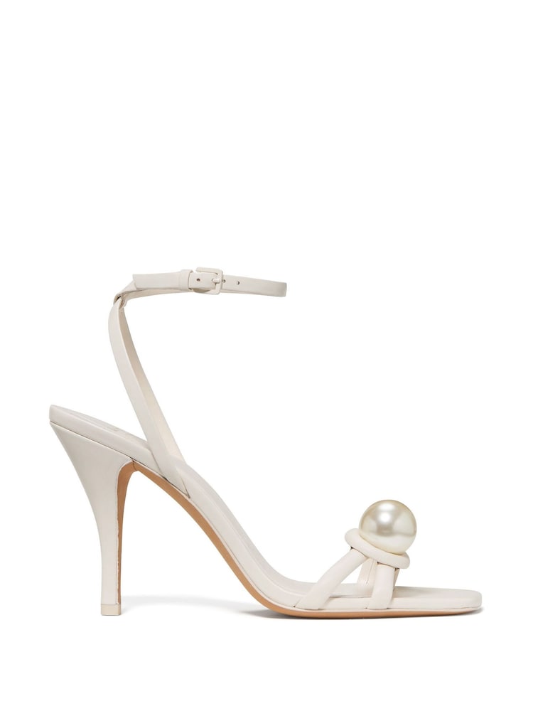 kate spade new york Cream Harmony Smooth Leather High Heel Sandals - Image 1 of 5
