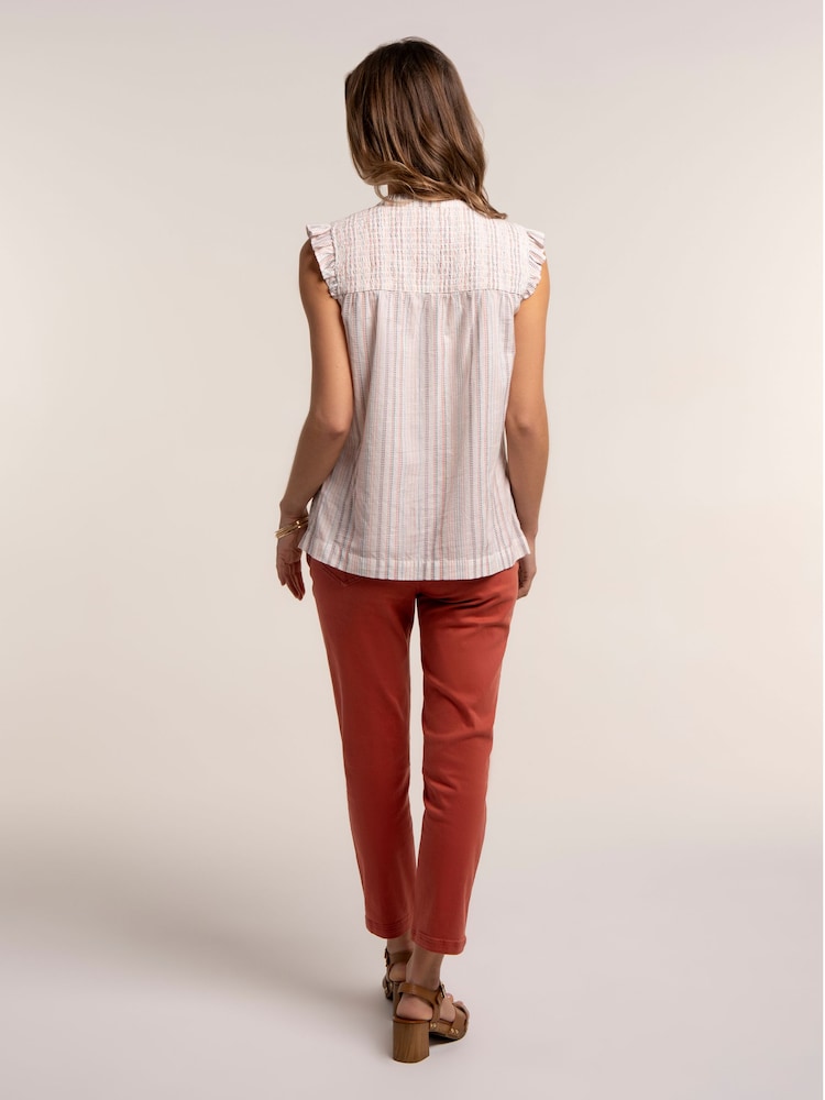 Brakeburn Blue Pier Sleeveless Blouse - Image 2 of 6