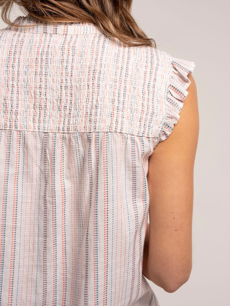 Brakeburn Blue Pier Sleeveless Blouse - Image 6 of 6