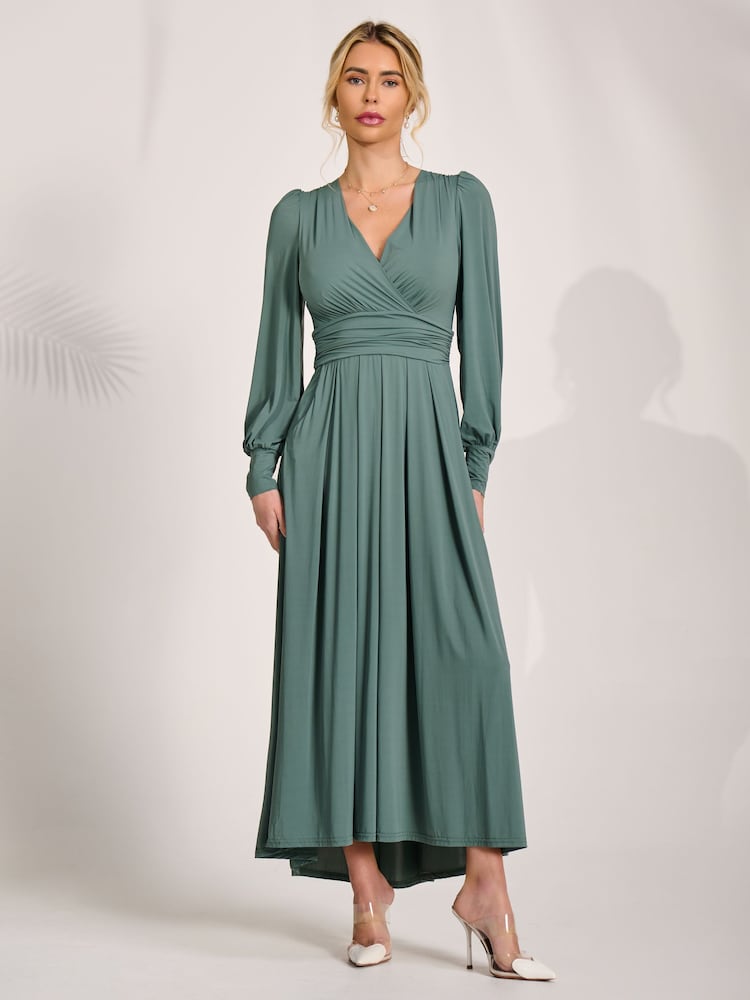 green jersey maxi dress Buy Jolie Moi Long Sleeve from Next USA Emerald Green Quinceanera Dresses