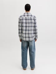JACK & JONES White Checked Long Sleeve Shirt - Image 2 of 6