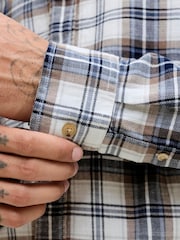 JACK & JONES White Checked Long Sleeve Shirt - Image 5 of 6