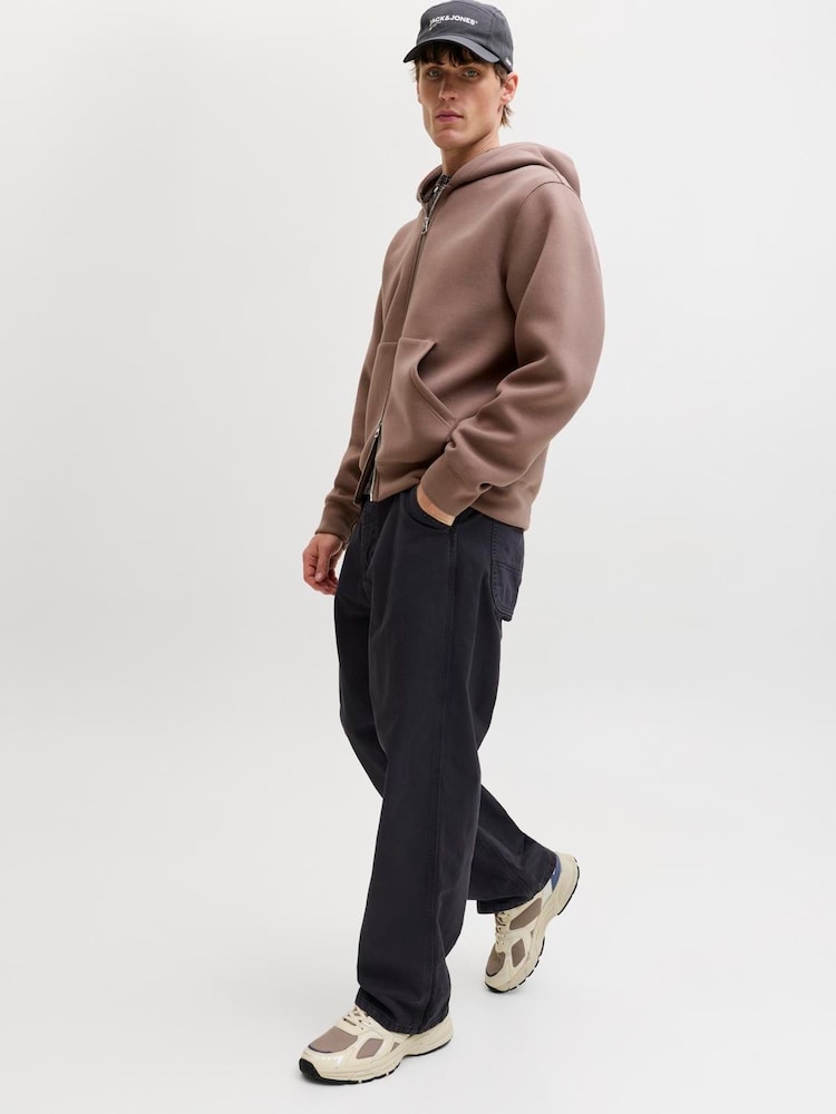 JACK & JONES Black Baggy Fit Alex Worker Trousers - Image 2 of 5