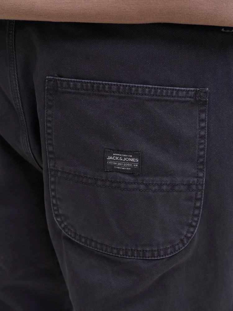 JACK & JONES Black Baggy Fit Alex Worker Trousers - Image 5 of 5