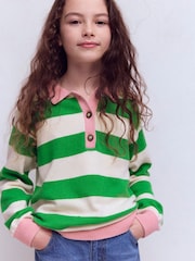 Boden Green Knitted Rugby Jumper - Image 1 of 6