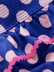Boden Blue Peplum Smocked Swimsuit - Image 3 of 3