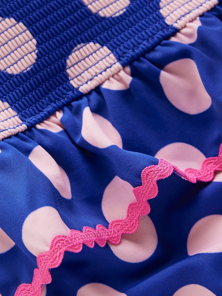 Boden Blue Peplum Smocked Swimsuit - Image 3 of 3 Boden Blue Peplum Smocked Swimsuit - Image 3 of 3