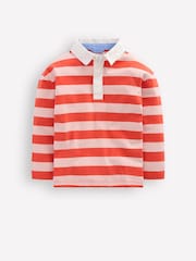 Boden Red Drop Shoulder Rugby Top - Image 1 of 3