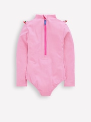 Boden Pink Long Sleeve Frill Swimsuit - Image 1 of 3