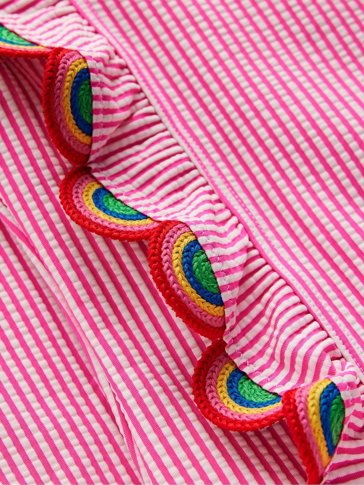 Boden Pink Long Sleeve Frill Swimsuit - Image 3 of 3