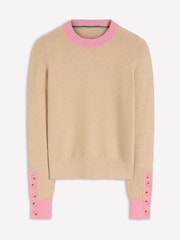 Boden Brown Grace Colour Block Jumper - Image 5 of 6