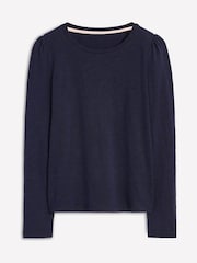 Boden Blue Cotton Crew Long Sleeve Top - Image 6 of 6