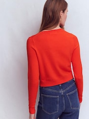 Boden קרדיגן קרופ מסיב כותנה, דגם Emilia - תמונה 3 מתוך 6