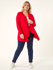 Roman Red Curve Waterfall Front Cardigan - Image 2 of 5