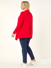 Roman Red Curve Waterfall Front Cardigan - Image 3 of 5