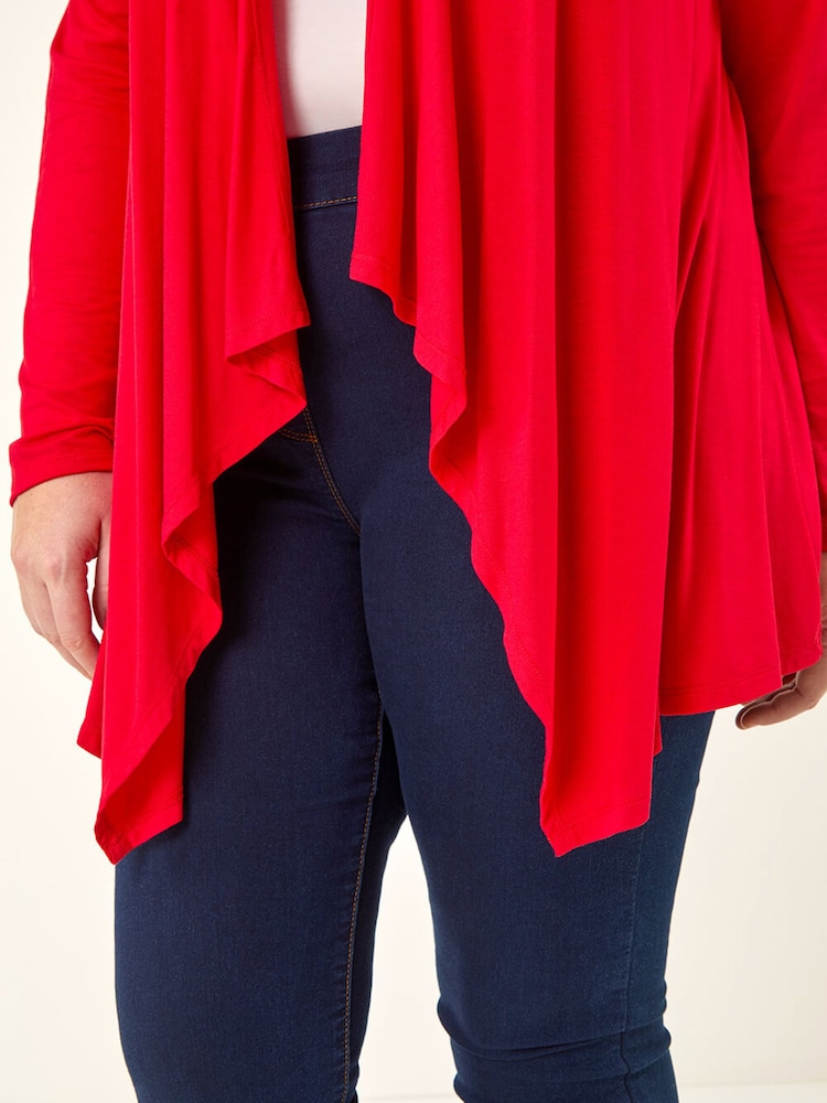 Roman Red Curve Waterfall Front Cardigan - Image 5 of 5 Roman Red Curve Waterfall Front Cardigan - Image 5 of 5